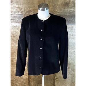 Women's‎ Worthington Brushed Cotton Black Lined Jacket Size 12